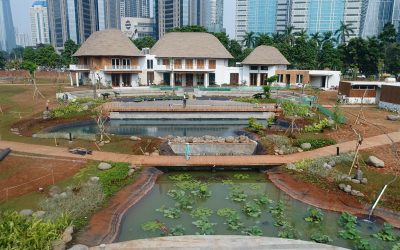 Pemasangan Geomembrane Untuk Kolam Hias – Gelora Bung Karno