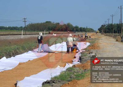 pemasangan geocomposite di cepu