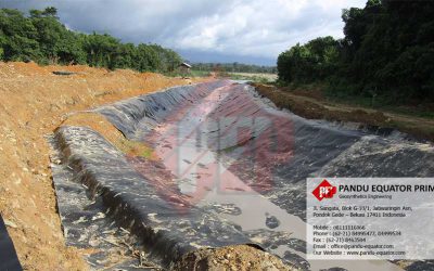 Pemasangan Geomembrane HDPE Untuk Waterway, Malinau – Kalimantan Utara (Tahap 2)