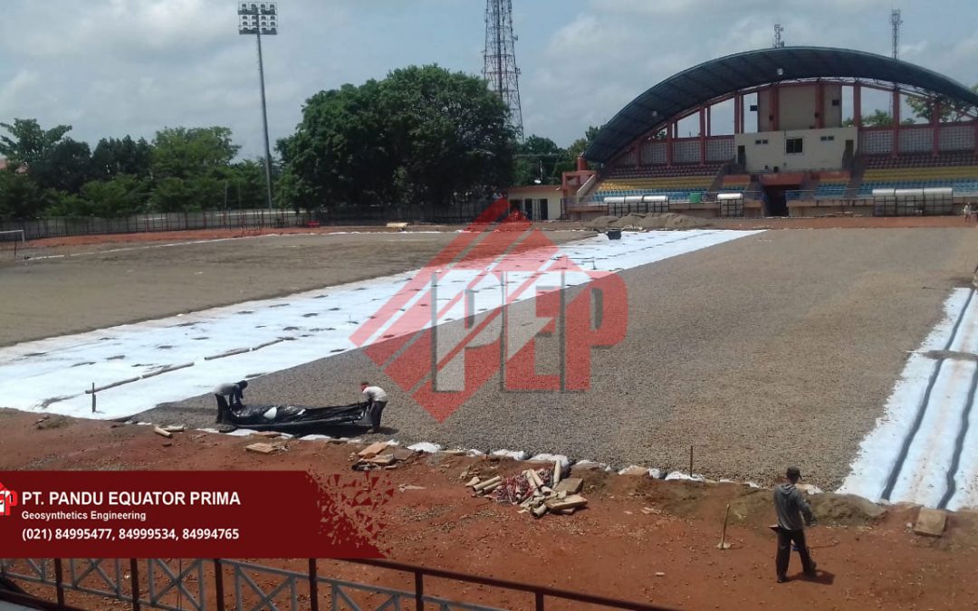 Pemasangan Geopipe / Drainage Pipe Untuk Stadion di Palembang