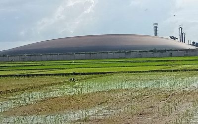 Aplikasi Geomembrane HDPE Pada Proyek Biogas Pabrik Singkong di Lampung Selatan