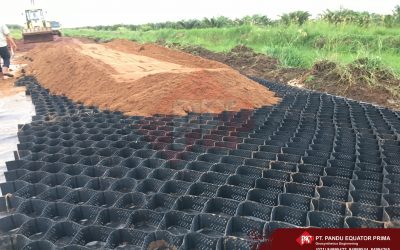 Dokumentasi Pemasangan Geotextile Woven dan Geocel Pada Proyek Pembangunan Akses Jalan Poros Best Agro BP