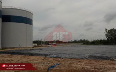 Dokumentasi Pemasangan Geomembrane Pada Proyek Pembuatan Pavement di Kalimantan Tengah