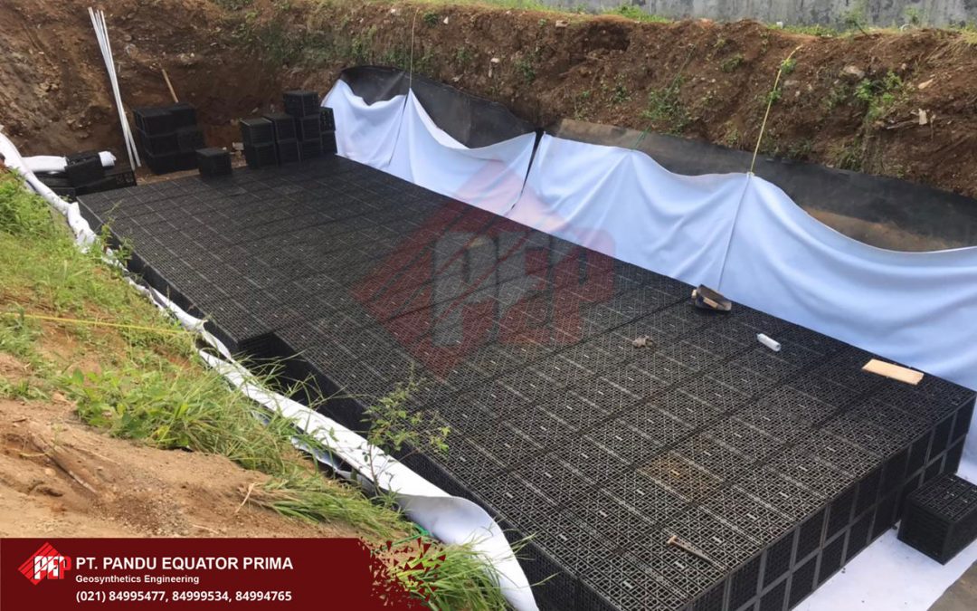 Dokumentasi Pemasangan Modular Tank Sebagai Sumur Resapan Bawah Tanah di Ciawi Jawa Barat