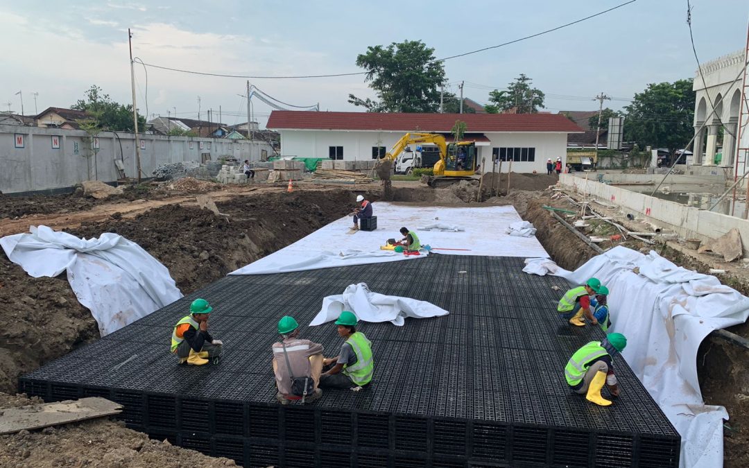 Dokumentasi Instalasi Modular Tank & Non Woven Geotextile Pada Proyek Sumur Resapan