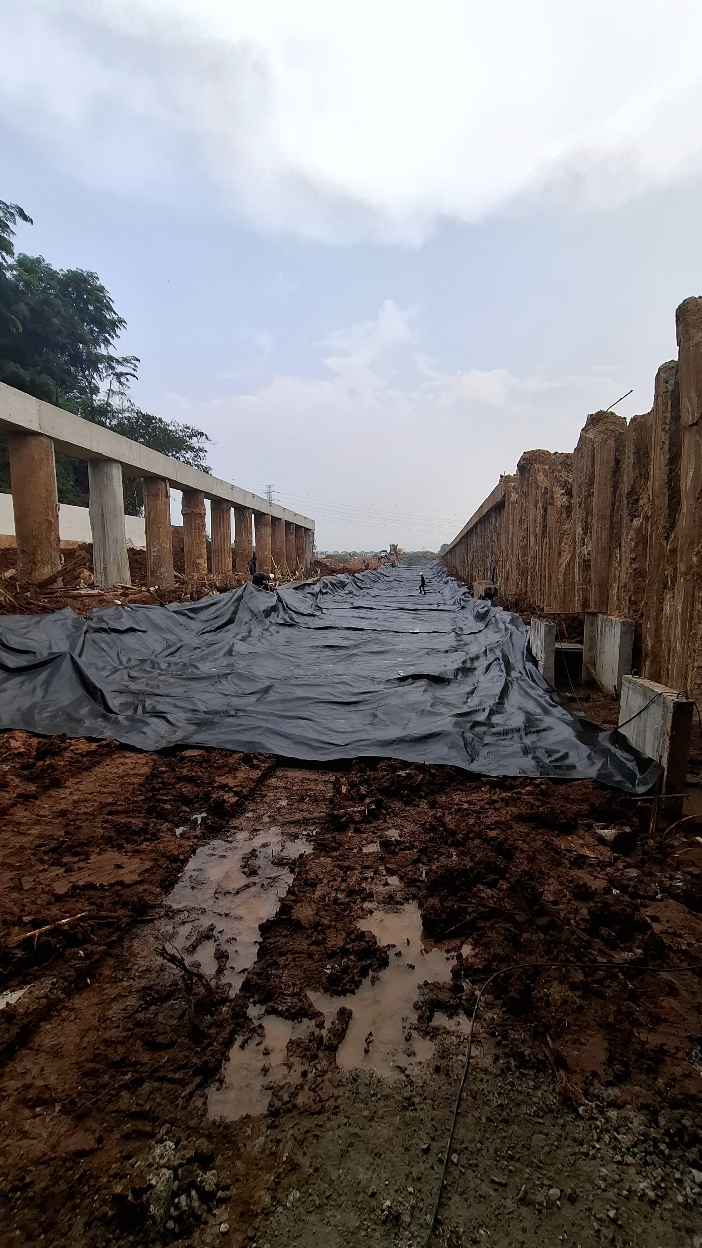 Dokumentasi Pemasangan Geotextile Pada Proyek Underpass