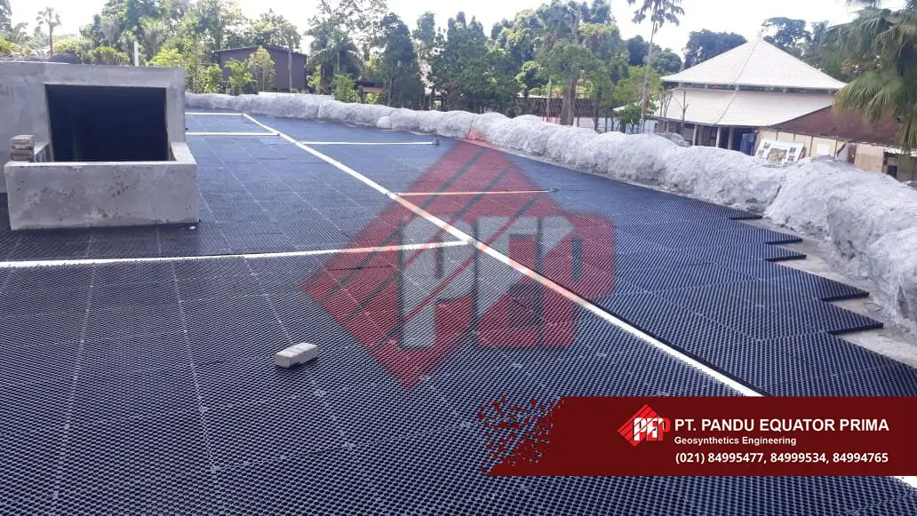 Contoh Pemasangan Drainage Cell Pada Proyek Savana Bali Zoo
